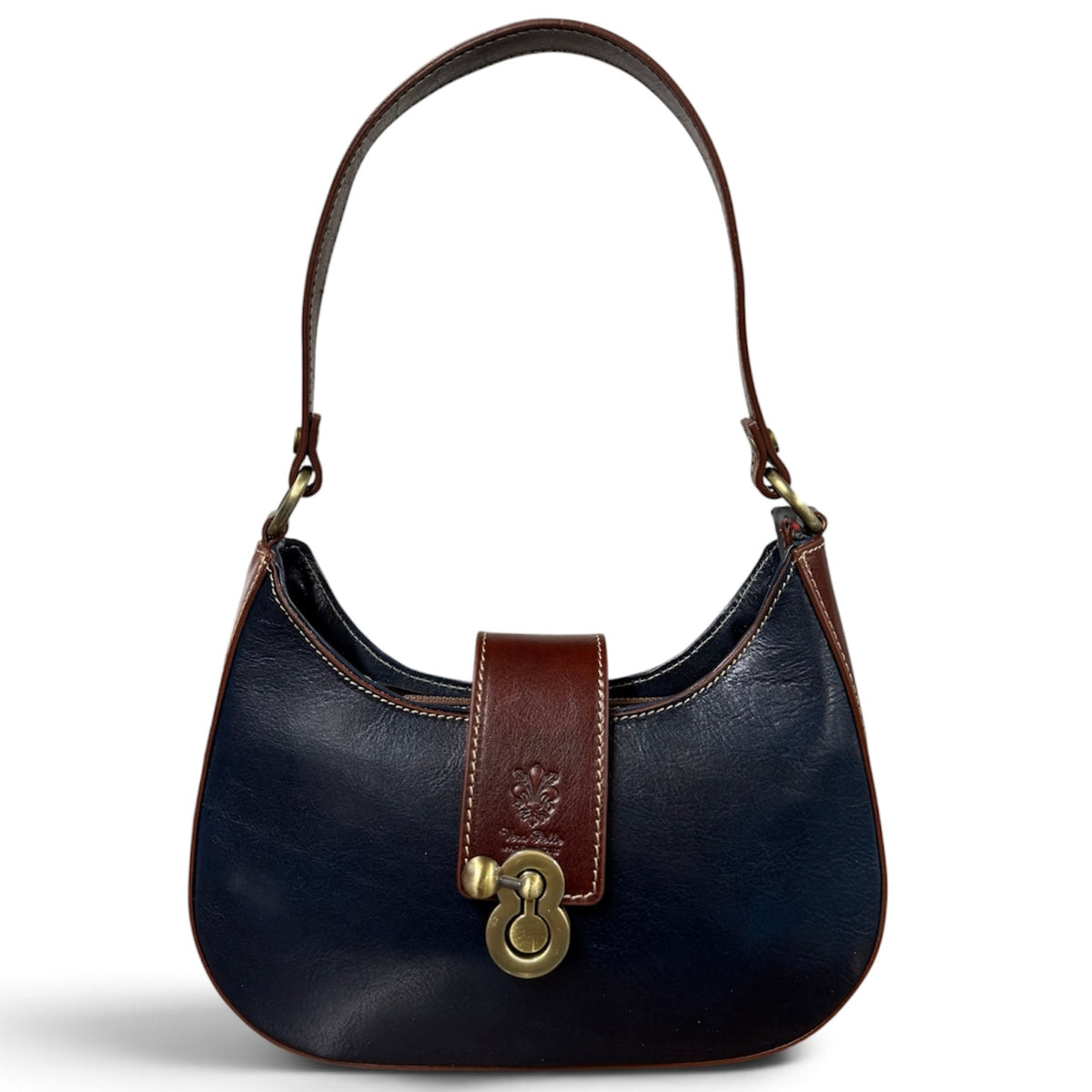 Modarno Borsa Hobo Classica "La Beatrice" in Pelle Vacchetta 25x7x19 cm
