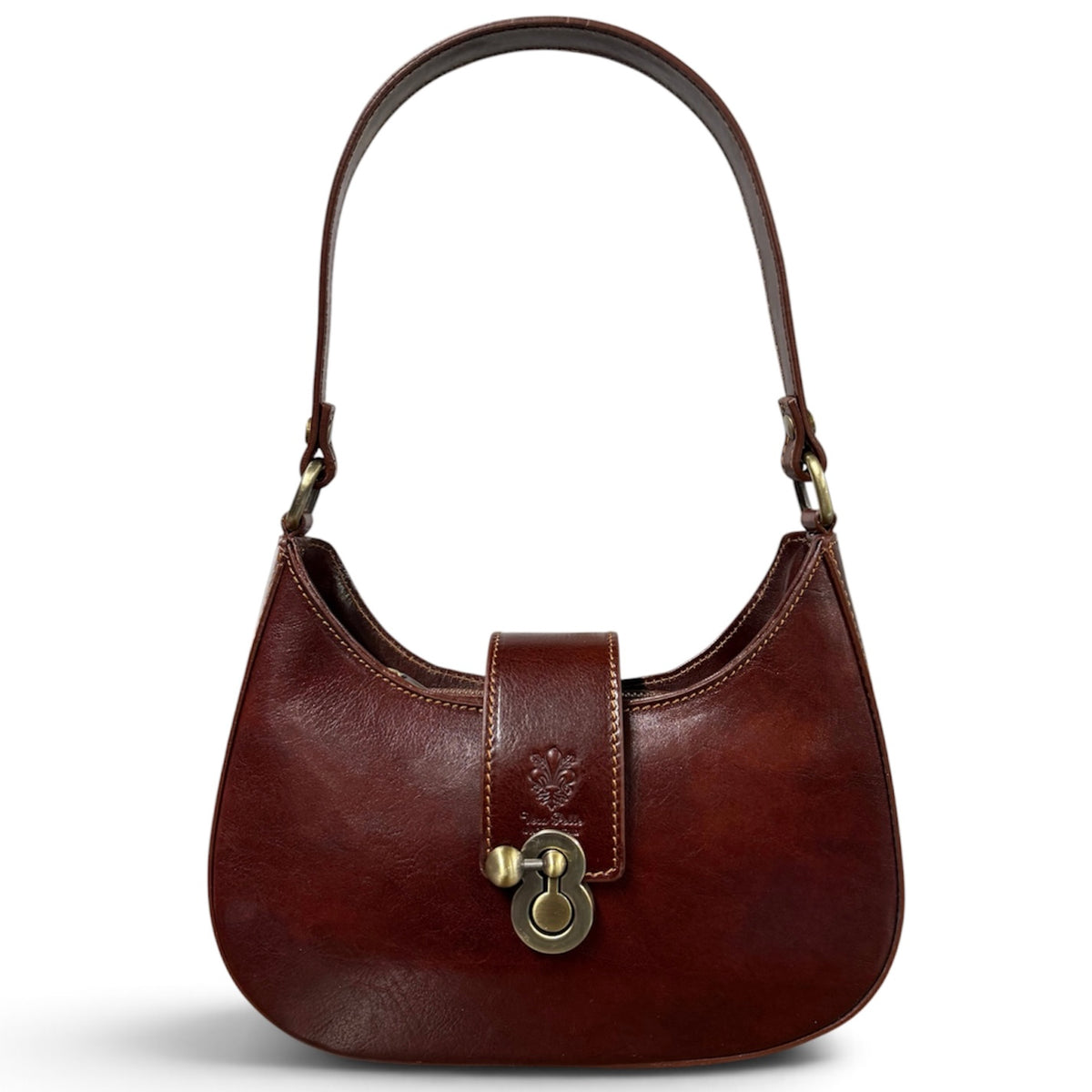 Modarno Borsa Hobo Classica "La Beatrice" in Pelle Vacchetta 25x7x19 cm
