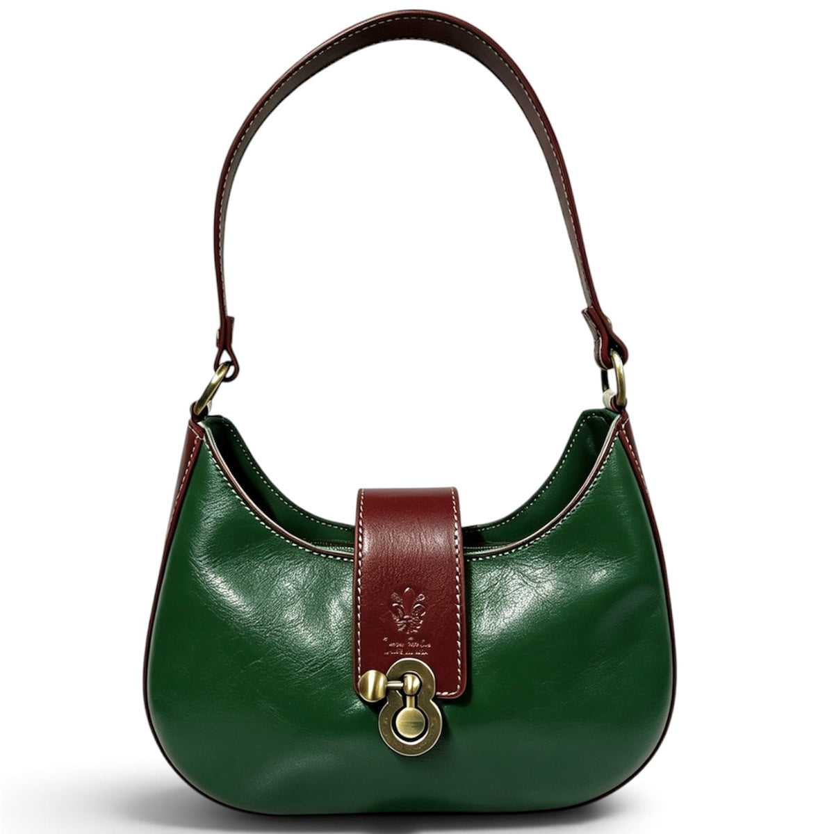 Modarno Borsa Hobo Classica "La Beatrice" in Pelle Vacchetta 25x7x19 cm