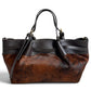 Modarno Borsa Shopper doppio manico XL in pelle e cavallino lussuoso 43x14x23 cm