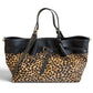 Modarno Borsa Shopper doppio manico XL in pelle e cavallino lussuoso 43x14x23 cm