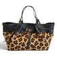 Modarno Borsa Shopper doppio manico XL in pelle e cavallino lussuoso 43x14x23 cm