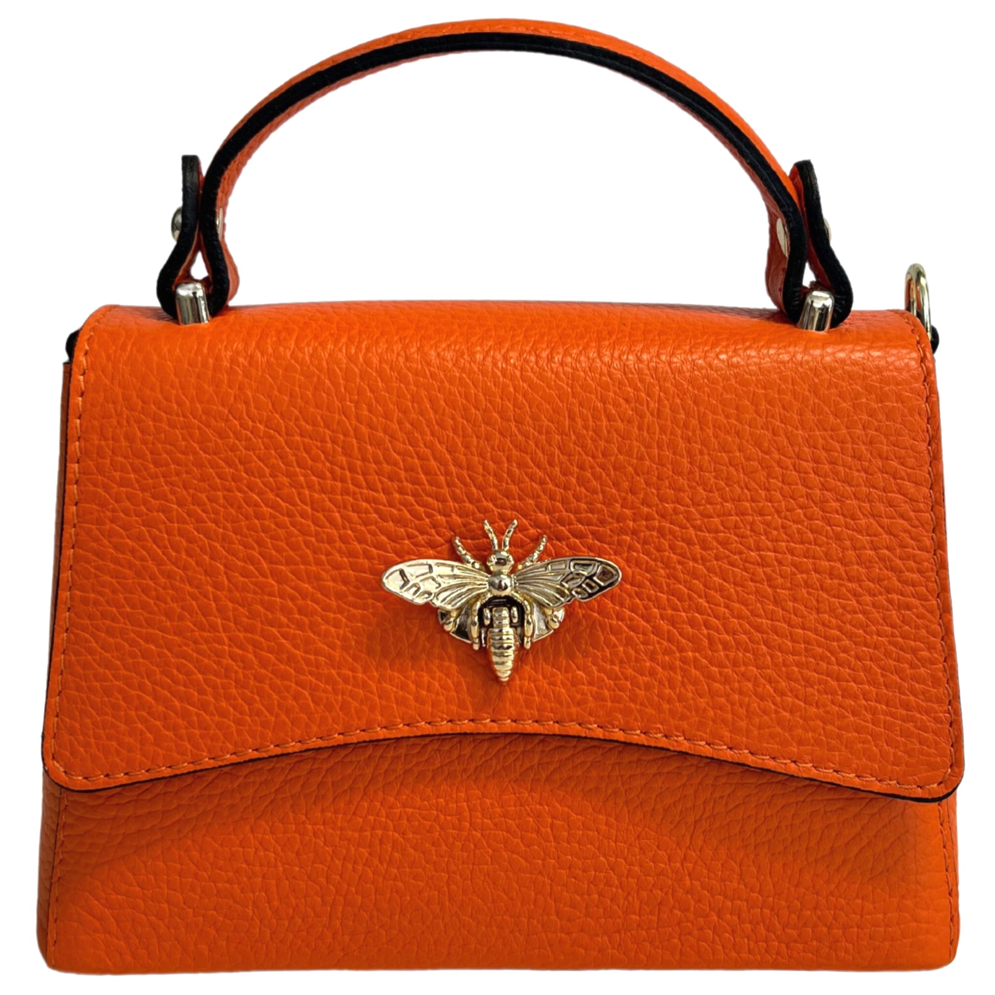 Borsetta donna a tracolla in vera pelle con chiusura ad Ape Maggiore