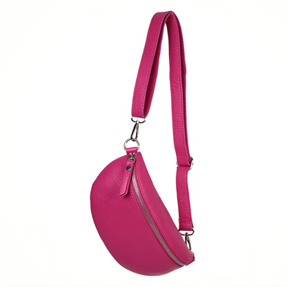 Modarno Unisex Echtleder Umhängetasche und Gürteltasche für Damen und Herren 23x7x12 cm