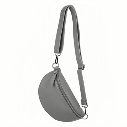 Borsa a marsupio da donna in vera pelle, MOIRA BIG, colore rosso, CHIAROSCURO, Made in Italy Borsa a marsupio da donna in vera pelle, MOIRA BIG, colore rosso, CHIAROSCURO, Made in Italy