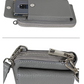 Modische multifunktionale Umhängetasche Echtleder Wallet Handytasche geeignet für Handys bis 6,5 Zoll