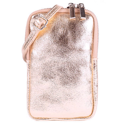 Modarno Kleine Umhängetasche für Handy für Damen und Herren aus echtem Leder 11cm x 2cm x 18cm