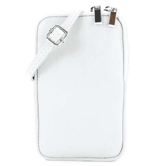 Modarno Kleine Umhängetasche für Handy für Damen und Herren aus echtem Leder 11cm x 2cm x 18cm
