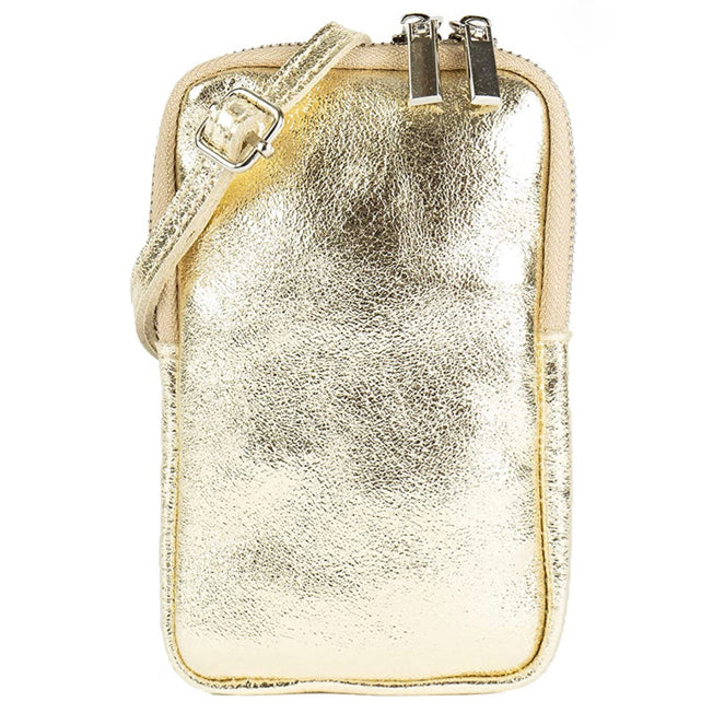 Modarno Kleine Umhängetasche für Handy für Damen und Herren aus echtem Leder 11cm x 2cm x 18cm