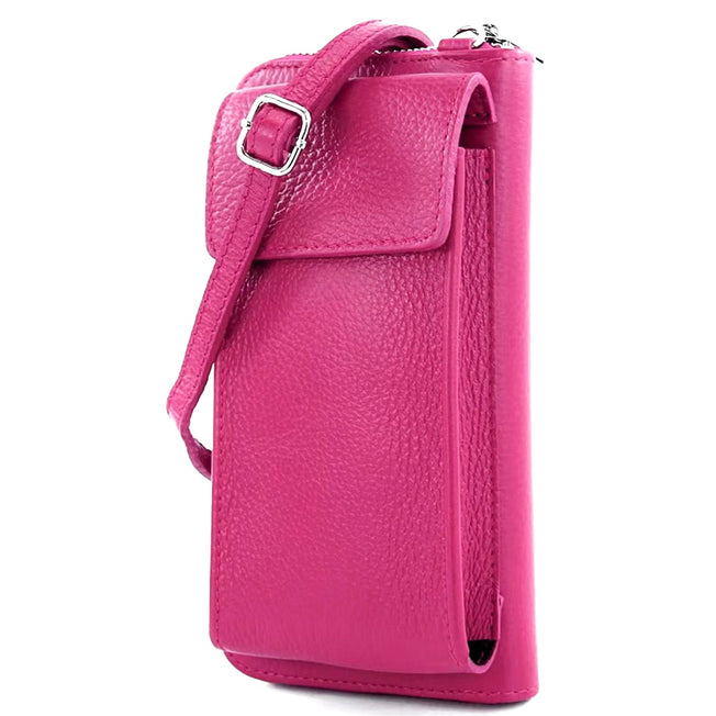 Modarno multifunctional shoulder bag, genuine leather wallet mobile phone bag, suitable for cell phones up to 6.5 inch