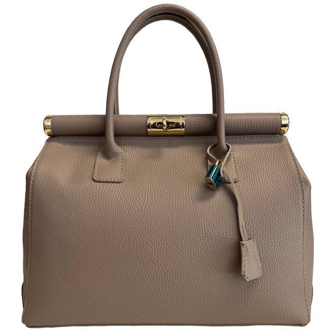 Modarno Handtasche Damen Lederhandtasche mit Schulterriemen Bauletto 35x28x16 cm
